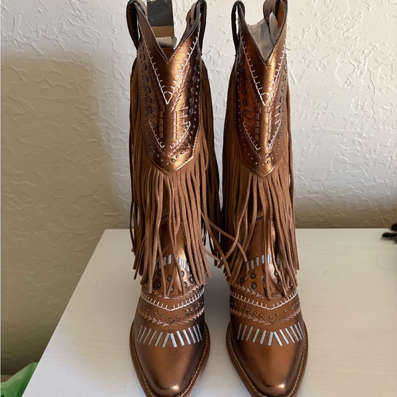 Dingo Brown Fringe Western Boots - Picture 5 of 8